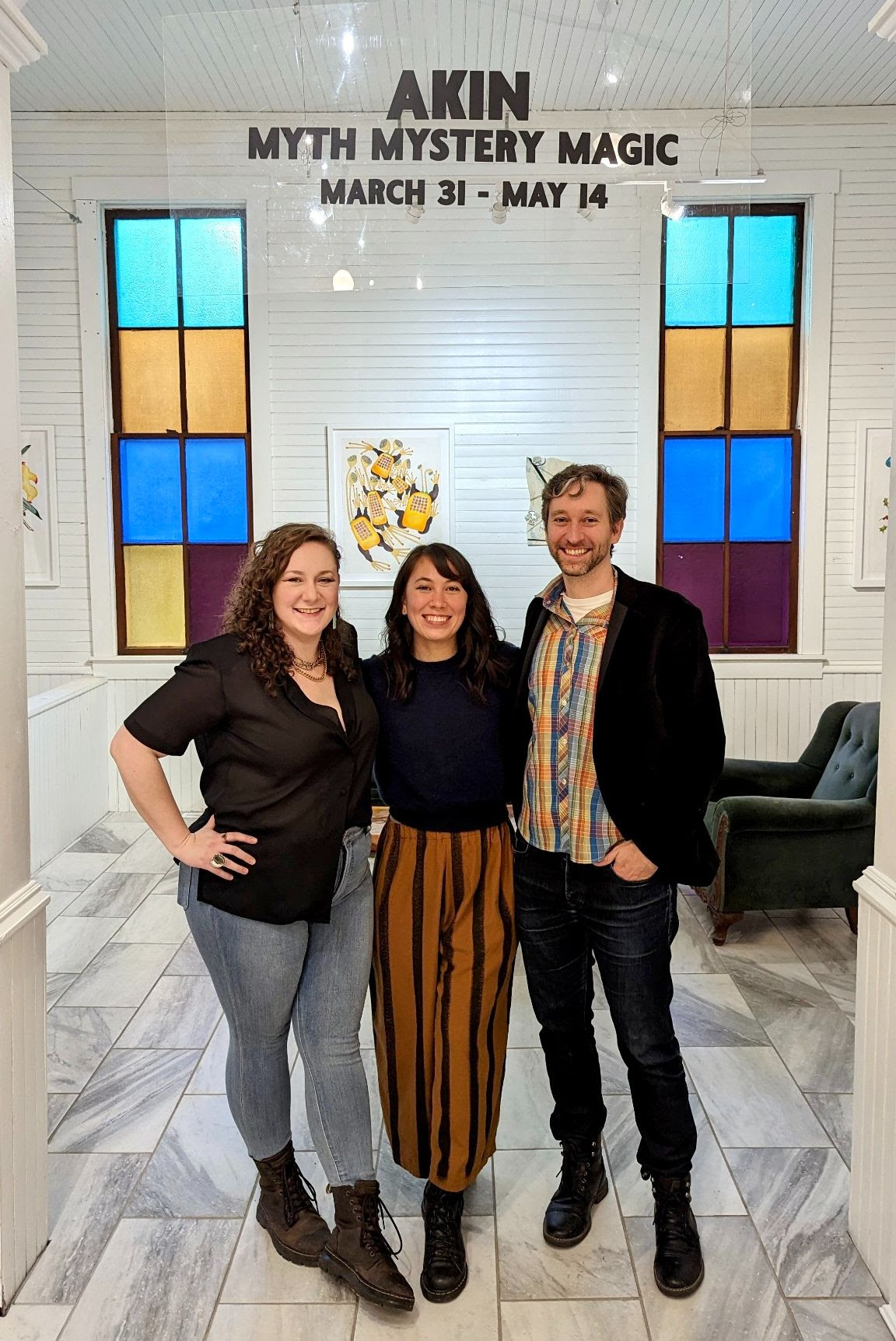 The three artists: Nicole Westfall, Brian Michael Reed, and Hannah Watters enjoyed the first full-flat residency.